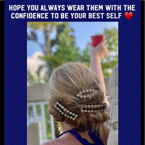 GIFT MOTHER’S DAY SEXY HAIR CLIP BLACK WITH NAVY - Picture 2 of 8